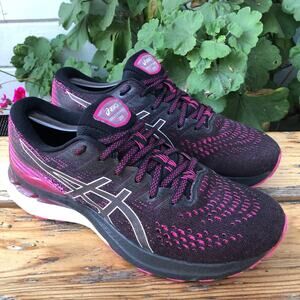 ASICS Womens Running Shoes size 9.5 1012B047 Black Purple Athletic Neutral